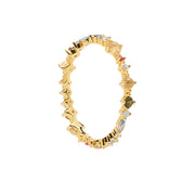 P D Paola 925 Sterling Silver Gold-coloured Atelier Papillon Ring AN01-191-10 (size: 16)