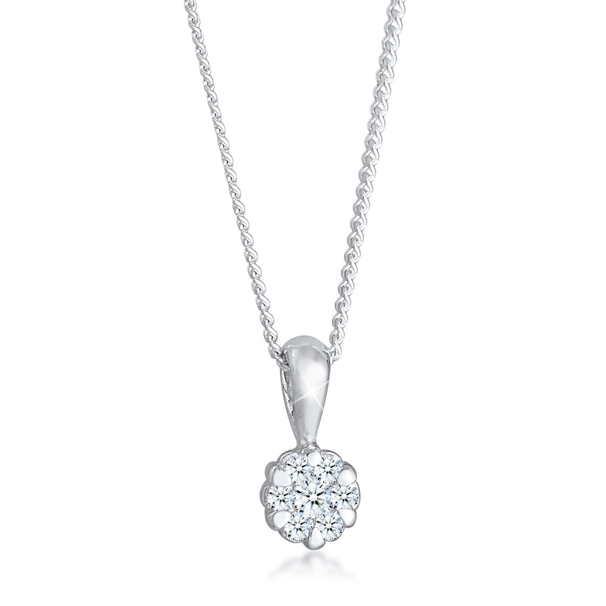 Elli 925 Sterling Silver Necklace with Diamond (0.12 ct) 2004-BF-0007597-001