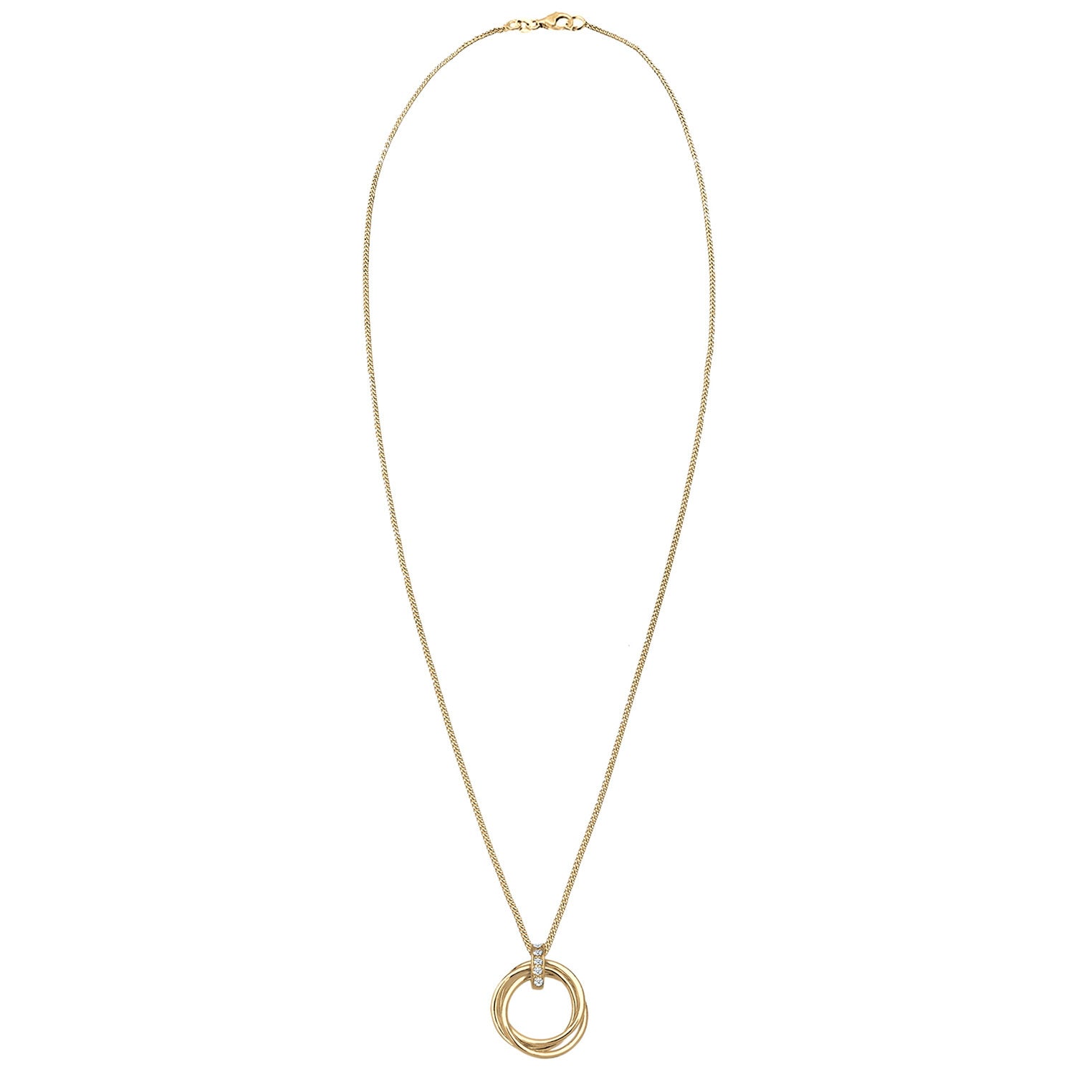 Elli 925 Sterling Silver Necklace with Diamond (0.025 ct) 2004-BF-0007641-001