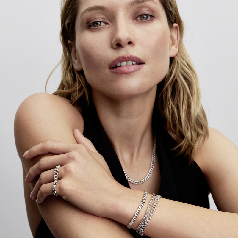 Pandora Timeless 925 Sterling Silver Cuban Switch Ring 194386C01-52-zoom-