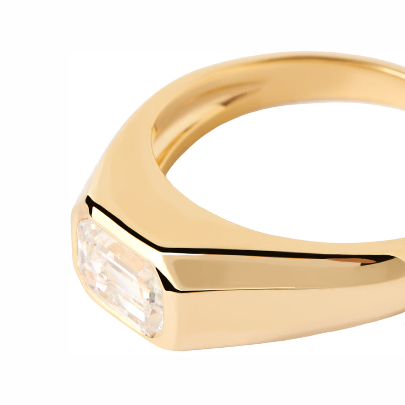 P D Paola The New Essentials 925 Sterling Silver Ring AN01-985-10with18K Gold Plating-zoom-