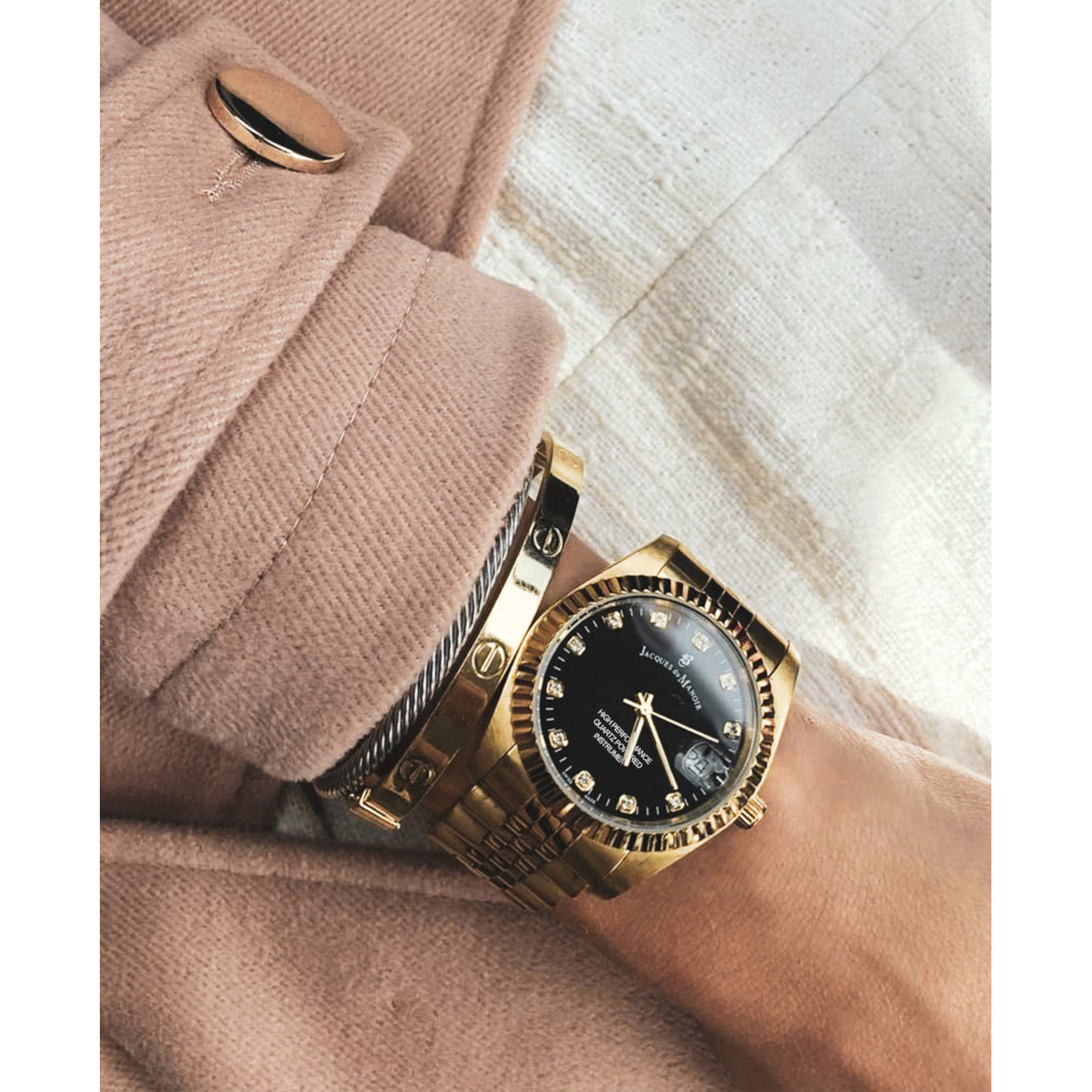 Jacques du Manoir Inspiration Gold Watch NRO.21