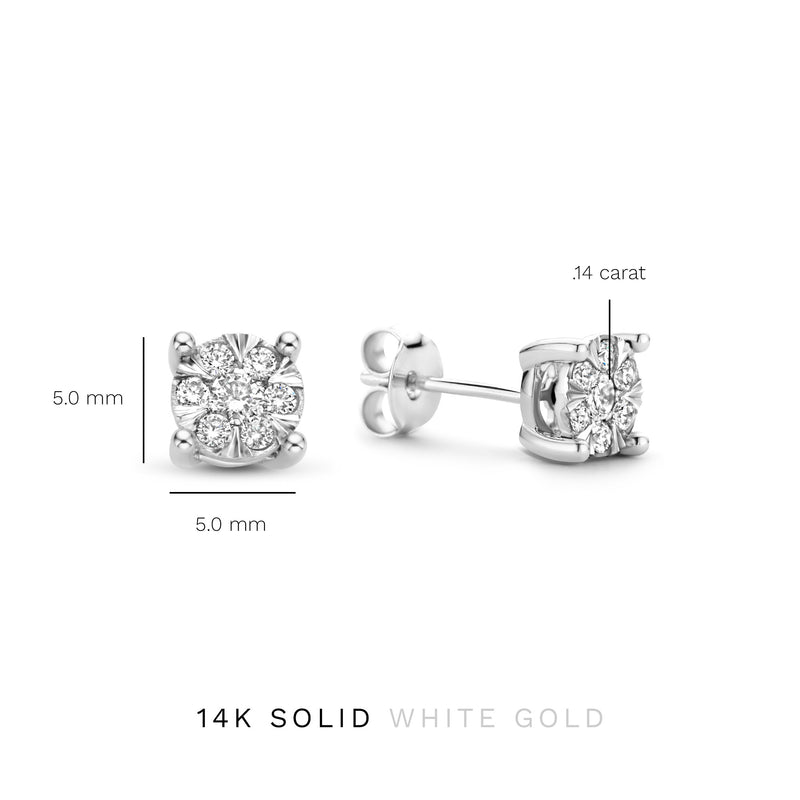 Isabel Bernard De la Paix Hanaé 14 karaat witgouden oorknoppen | diamant 0.28 ct | IBD360014-zoom-