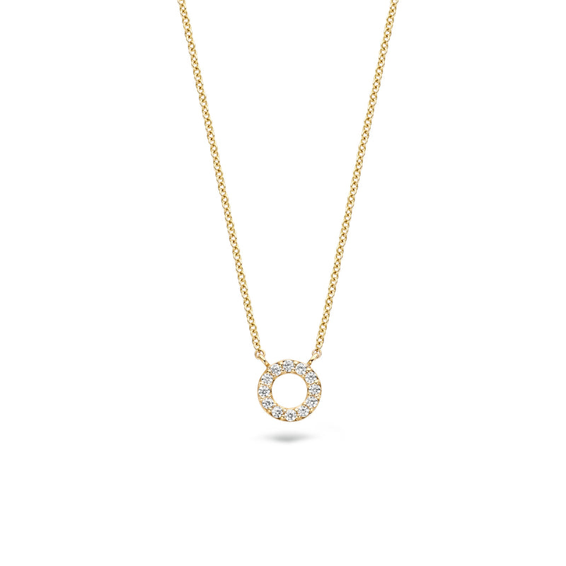 Blush 14 Carat Golden Necklace with Zirconia 3125YZI (Length: 42.00 cm)-zoom-