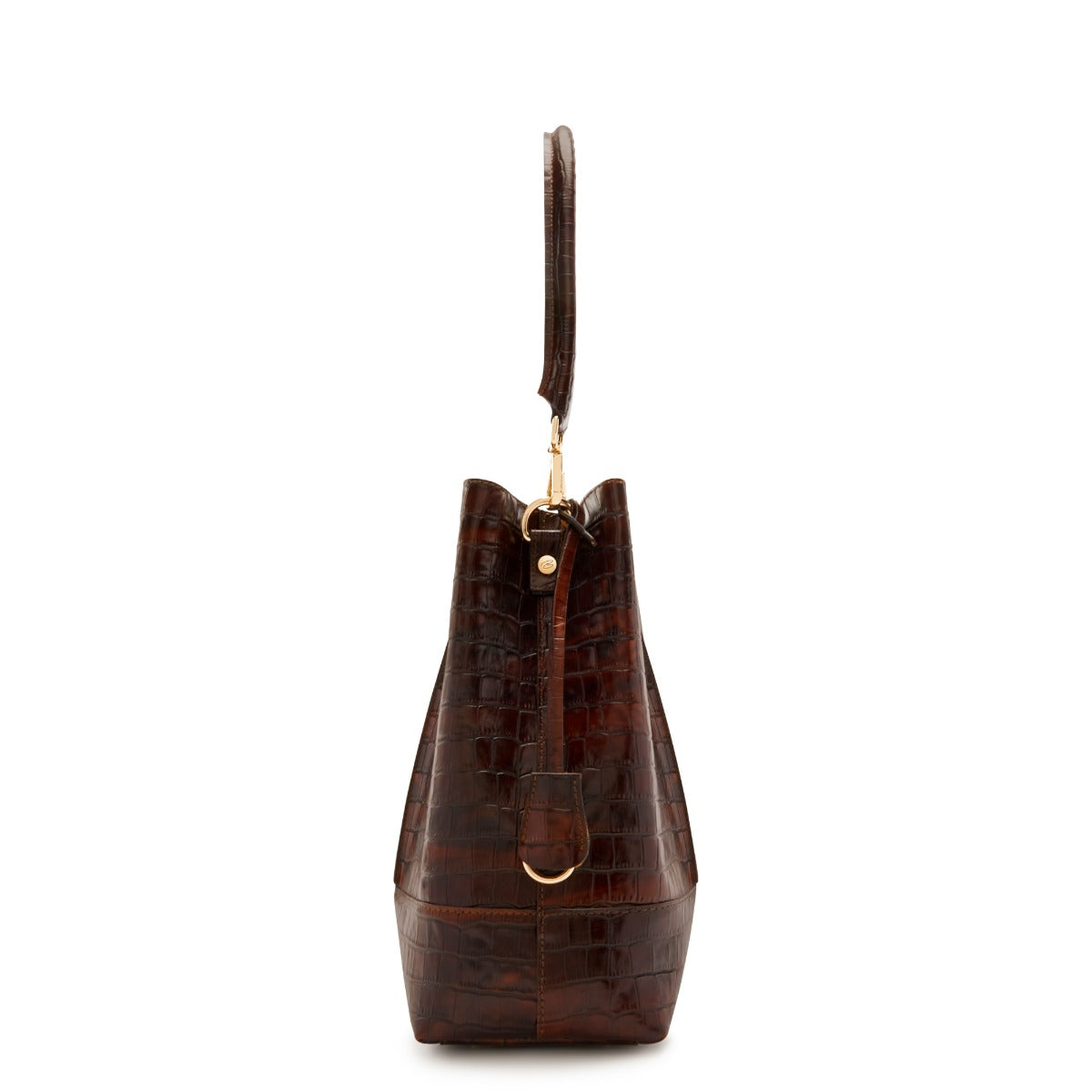 Isabel Bernard Femme Forte Macie Croco Brown Calfskin Leather Handbag IB25074-230