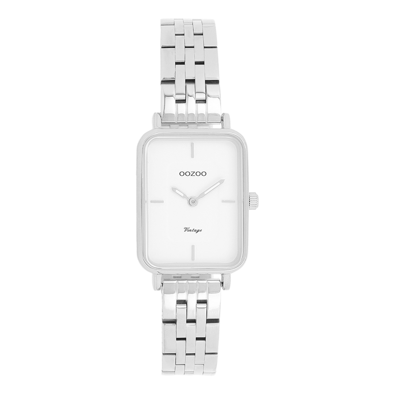 OOZOO Vintage Zilver en Wit Dameshorloge C20416-zoom-