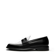Isabel Bernard Vendôme Blandine Zwart en Wit Kalfsleren Loafers IB51015-10176-37