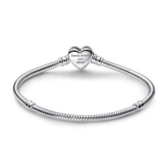Pandora Moments 925 Sterling Silver Sparkling Infinity Heart Clasp Bracelet 592645C01-21