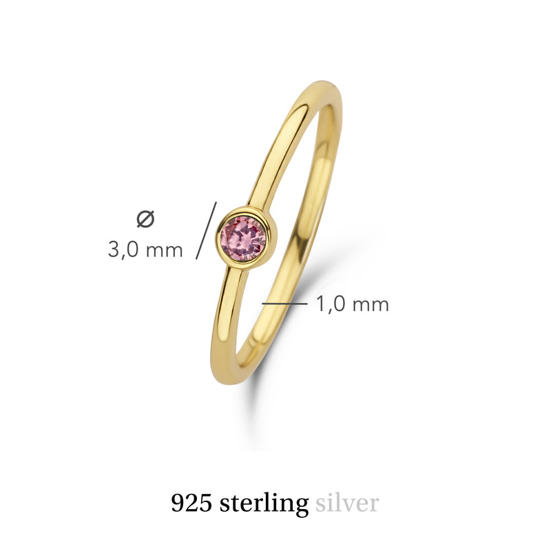 Violet Hamden Venus Goudkleurige Ring Met Geboortesteen VH330008OCT-60-zoom-