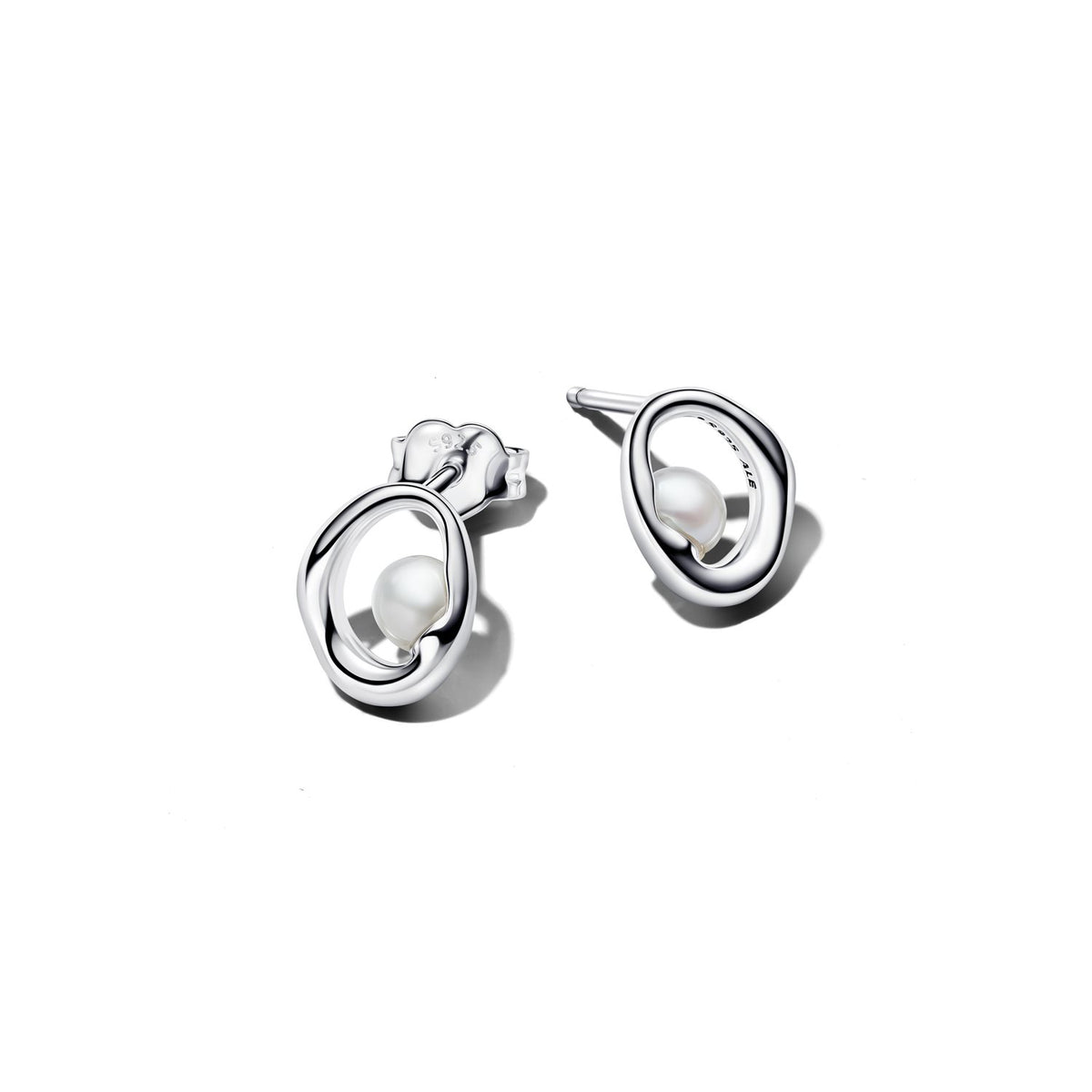 Pandora Essence Organically Shaped Oval & Treated Freshwater Cultured Pearl Stud Earrings 293295C01