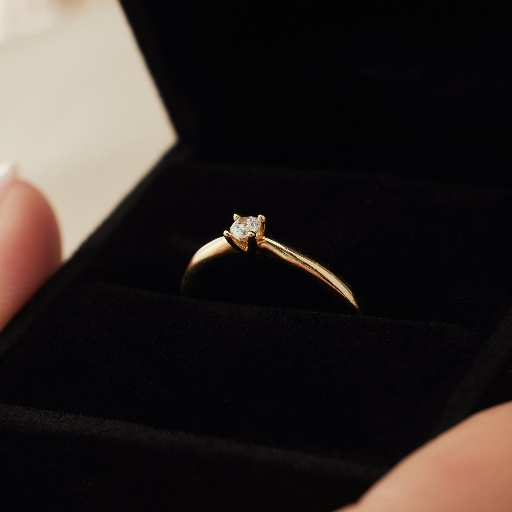 Isabel Bernard De la Paix Christine 14 Carat Gold Ring | diamond 0.10 ct | IBD330003-56