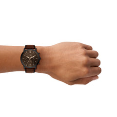 Fossil Neutra Round Black Dial Watch FS6163