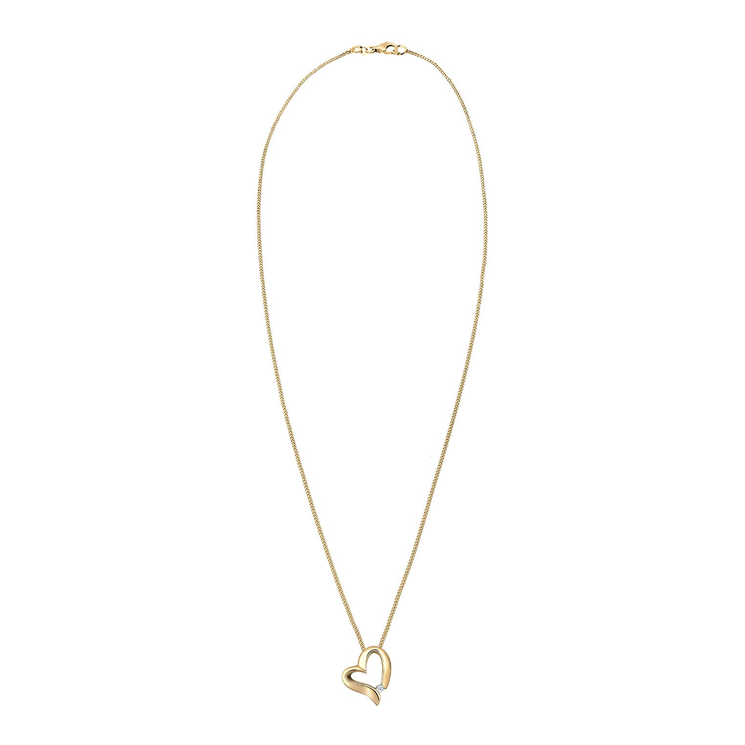 Elli 925 Sterling Silver Necklace with Diamond (0.015 ct) 2004-BF-0008004-001