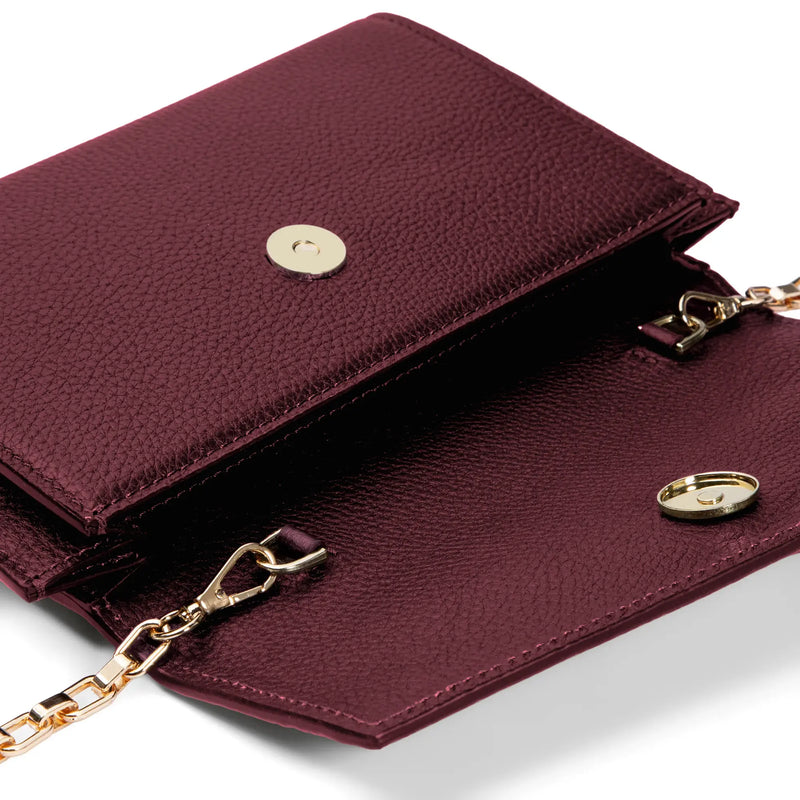 Isabel Bernard Honoré Lina Bordeauxrode Clutch Met Afneembare Schouderketting IB21135-052-zoom-