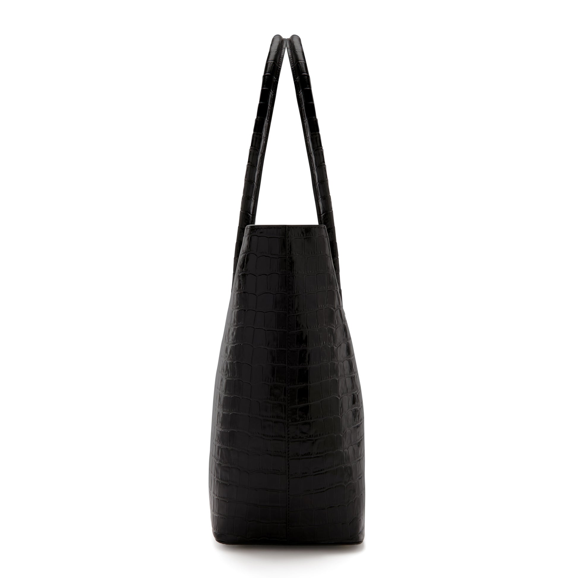Isabel Bernard Honoré Lysanne Croco Black Calfskin Shopper IB25024