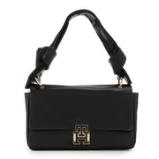 Tommy Hilfiger Pushlock Black Leather Handbag AW0AW15685BDS