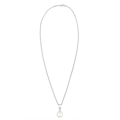 Elli 925 Sterling Silver Pearl Necklace with Diamond 2004-BF-0007569-001