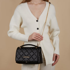 Valentino Bags Ocarina Black Shoulder Bag VBS3KK02RNERO