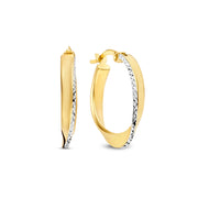 Isabel Bernard Rivoli Laura 14 karaat gouden oorringen met Diamond Cut IB360258