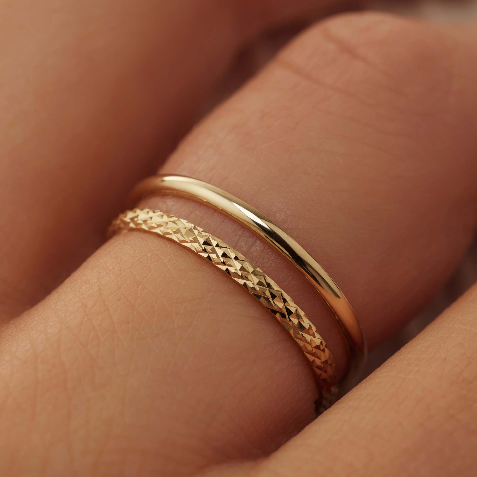 Isabel Bernard Le Marais Solene 14 Carat Golden stacking Ring IB330077-52 (size: 52)
