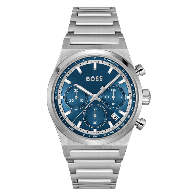 Hugo Boss CANDOR CHRONO Blauw Heren Horloge 2002-HB1514250-zoom-