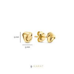 Beloro Jewels Regalo d'Amore 9 karat gold earring set with knot BO90037