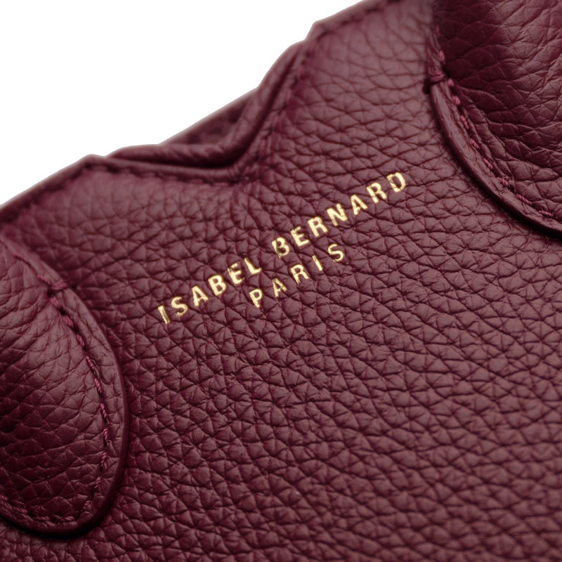Isabel Bernard Honoré Cloe Mini Bordeaux Kalfsleren Handtas IB21124-052-zoom-