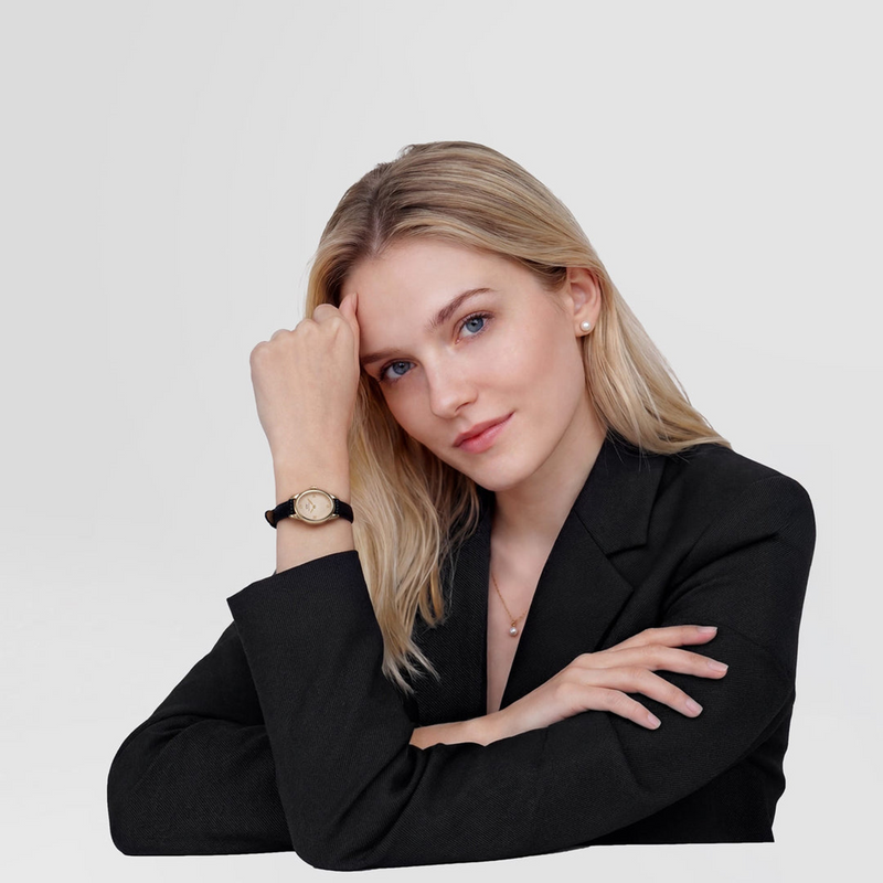 Daniel Wellington Ophelia Mini Black Lizard Unitone Goudkleurig Horloge DW00100897-zoom-