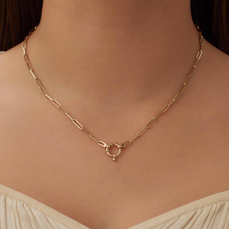 Isabel Bernard Cadeau d'Isabel 14 karaat gouden schakelketting en schakelarmband giftset IB90184-zoom-
