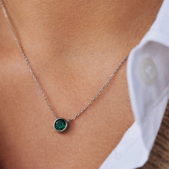 Violet Hamden Venus 925 Sterling Silver Necklace with Birthstone VH340009-APR