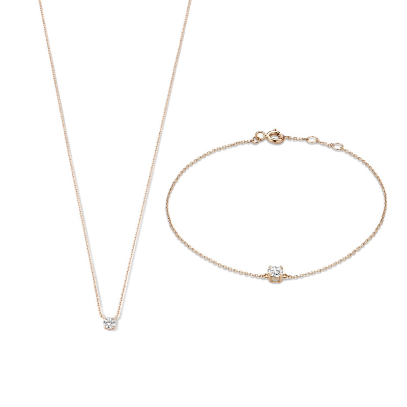 Isabel Bernard Cadeau d'Isabel 14 karaat rosé gouden collier en armband giftset IB90031-zoom-