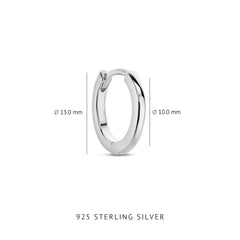 Parte Di Me Santa Maria della Base 925 Sterling Silver Hoop Earrings PDM36061
