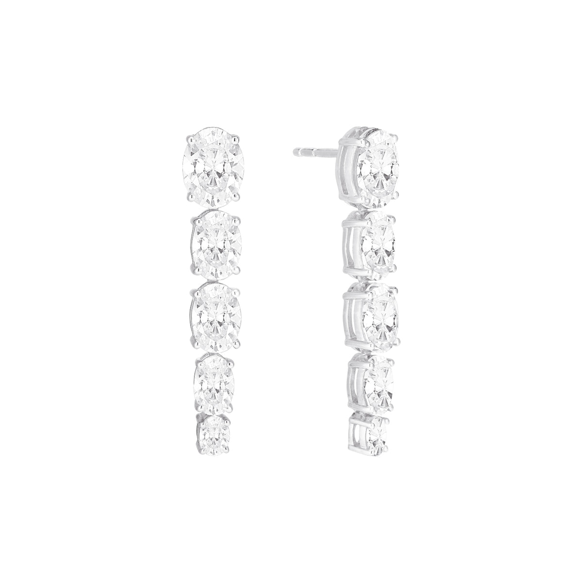 Sif Jakobs Ellisse Silver Drop Earrings SJ-E2323-CZ