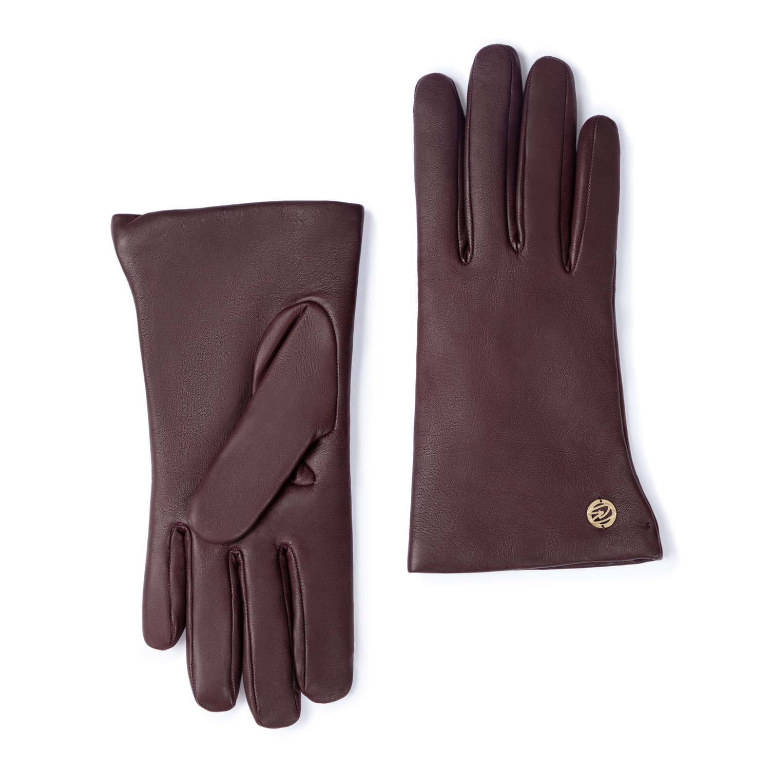 Isabel Bernard Honoré Eleanor Bordeaux Red goatskin leather gloves IB67000-352-7.5