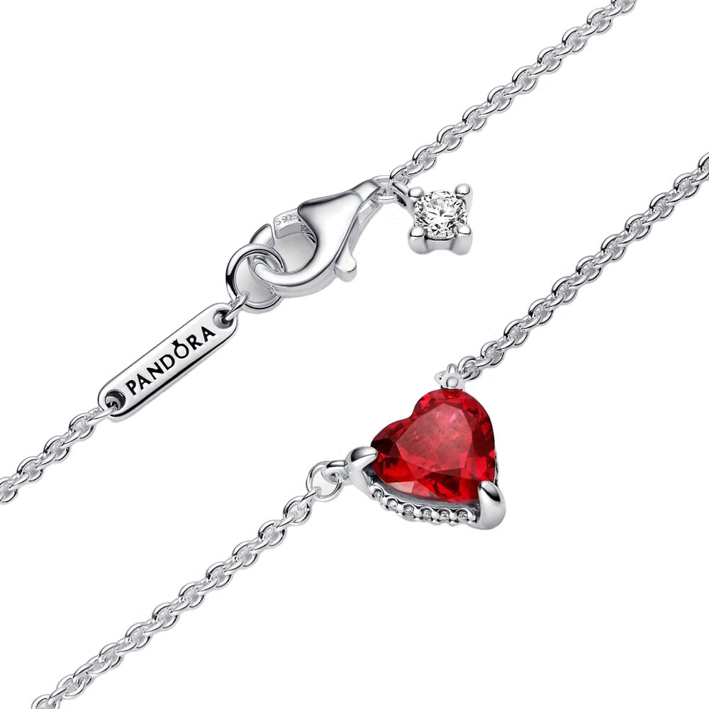 Pandora Timeless 925 Sterling Silver Heart Necklace 392542C01-45