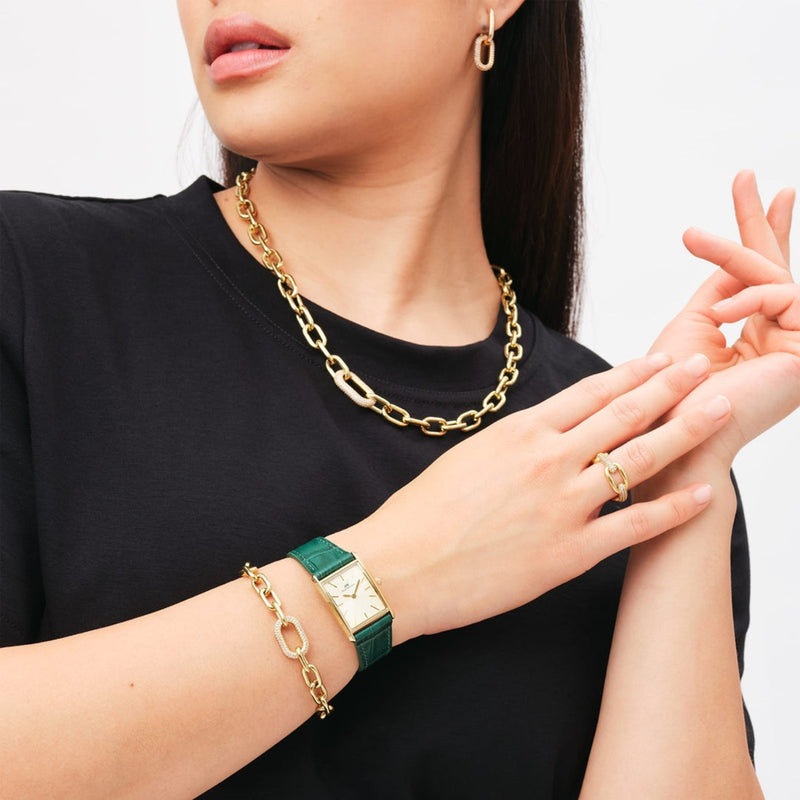 Daniel Wellington Crystal Link Golden Earrings DW00400594-zoom-