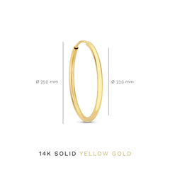 Isabel Bernard Le Marais Cerise 14 Carat Golden Hoop Earrings IB360169