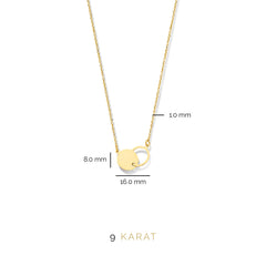 Beloro Jewels Regalo d'Amore 9 carat gold Necklace and Bracelet giftset BO90001