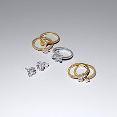 Pandora Timeless Herbarium Sparkling Flower Cocktail Ring 193000C02-50