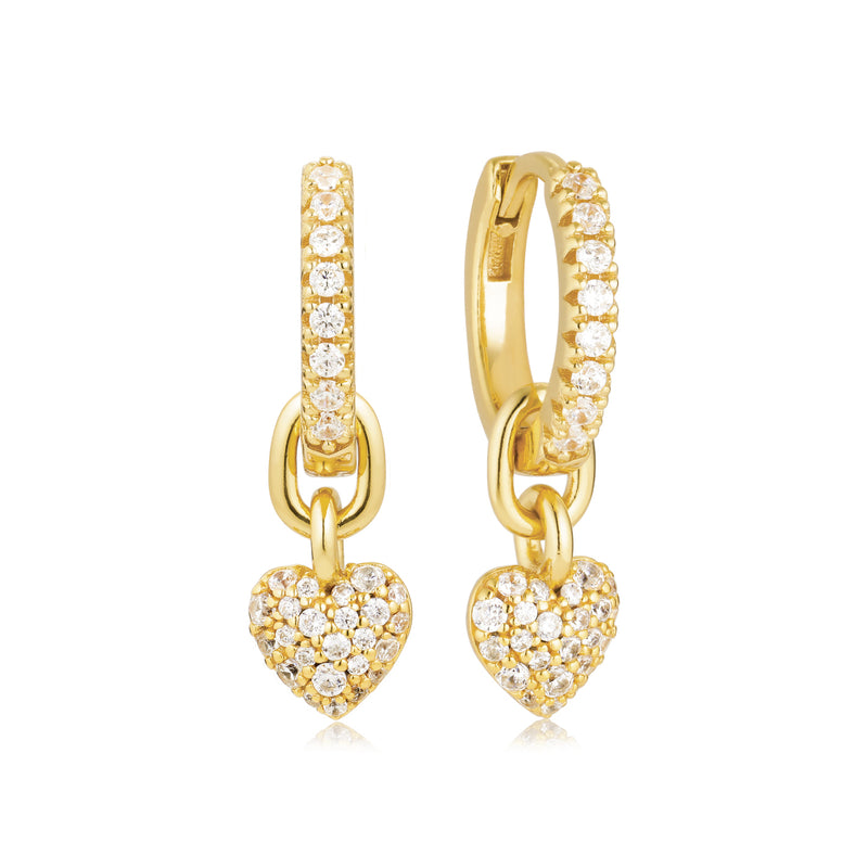 Sif Jakobs Valentine 925 Sterling Zilveren Oorhangers SJ-E72352-CZ-YG Met 18K Gouden Plating-zoom-