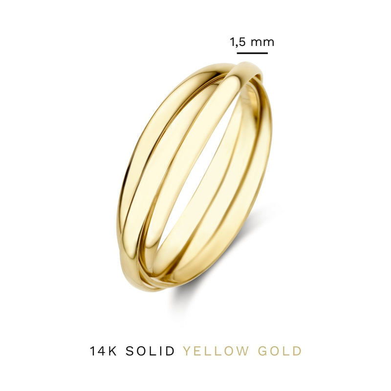 Isabel Bernard Rivoli Méline 14 Karaat Gouden Trinity Ring IB330078-60-zoom-
