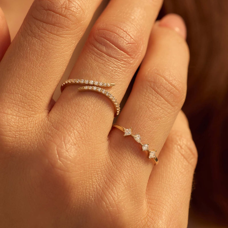 Beloro Jewels Monte Napoleone Mea 9 karat gold ring with zirconia BO330030-50-zoom-