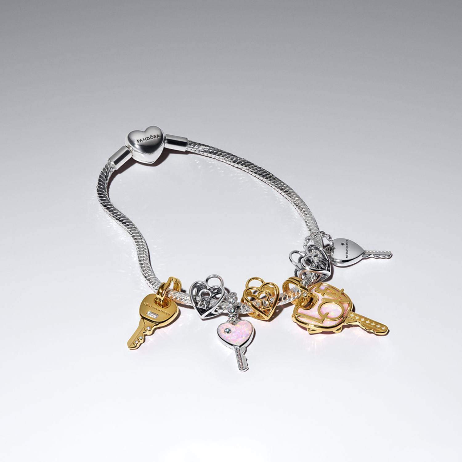 Pandora Moments Gold Plated Key Hanging Charm 764347C01