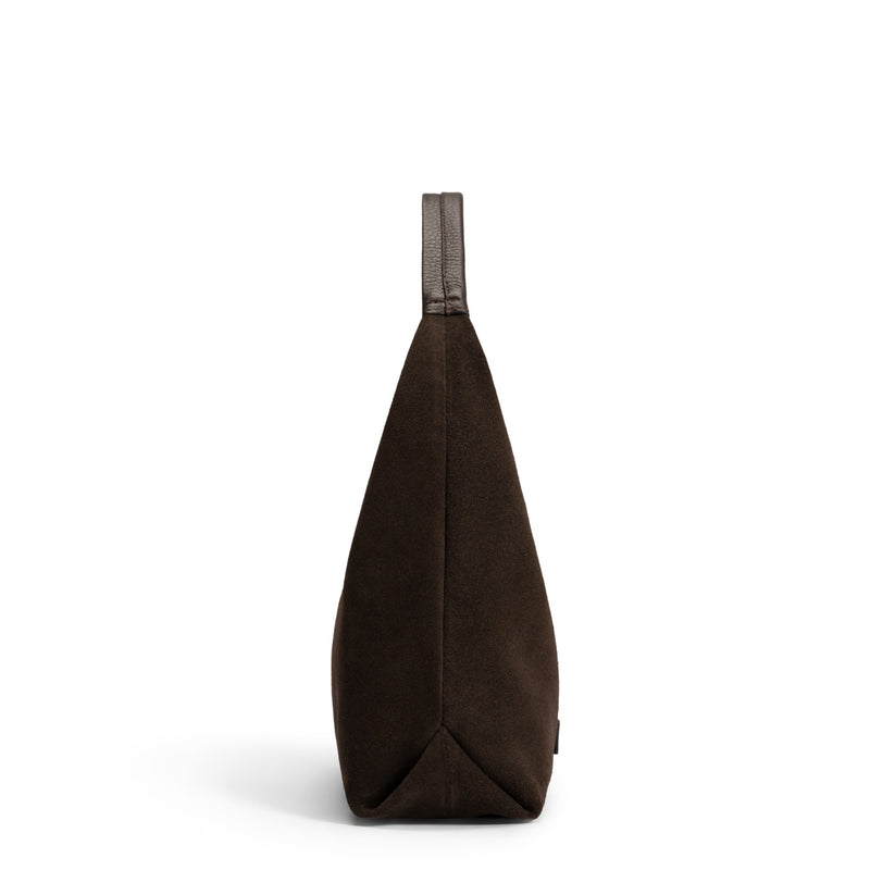 Isabel Bernard Honoré Grace mini donker bruine suède handtas IB21132-131-zoom-