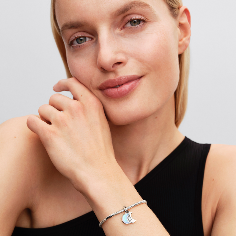 Pandora Moments 925 Sterling Silver Crescent Moon Double Dangle Charm 794272C01-zoom-