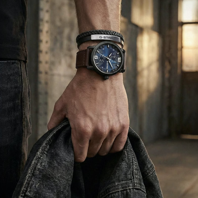 G-STAR Tether02P Zwart Leren Armband GSJ.109.01-zoom-