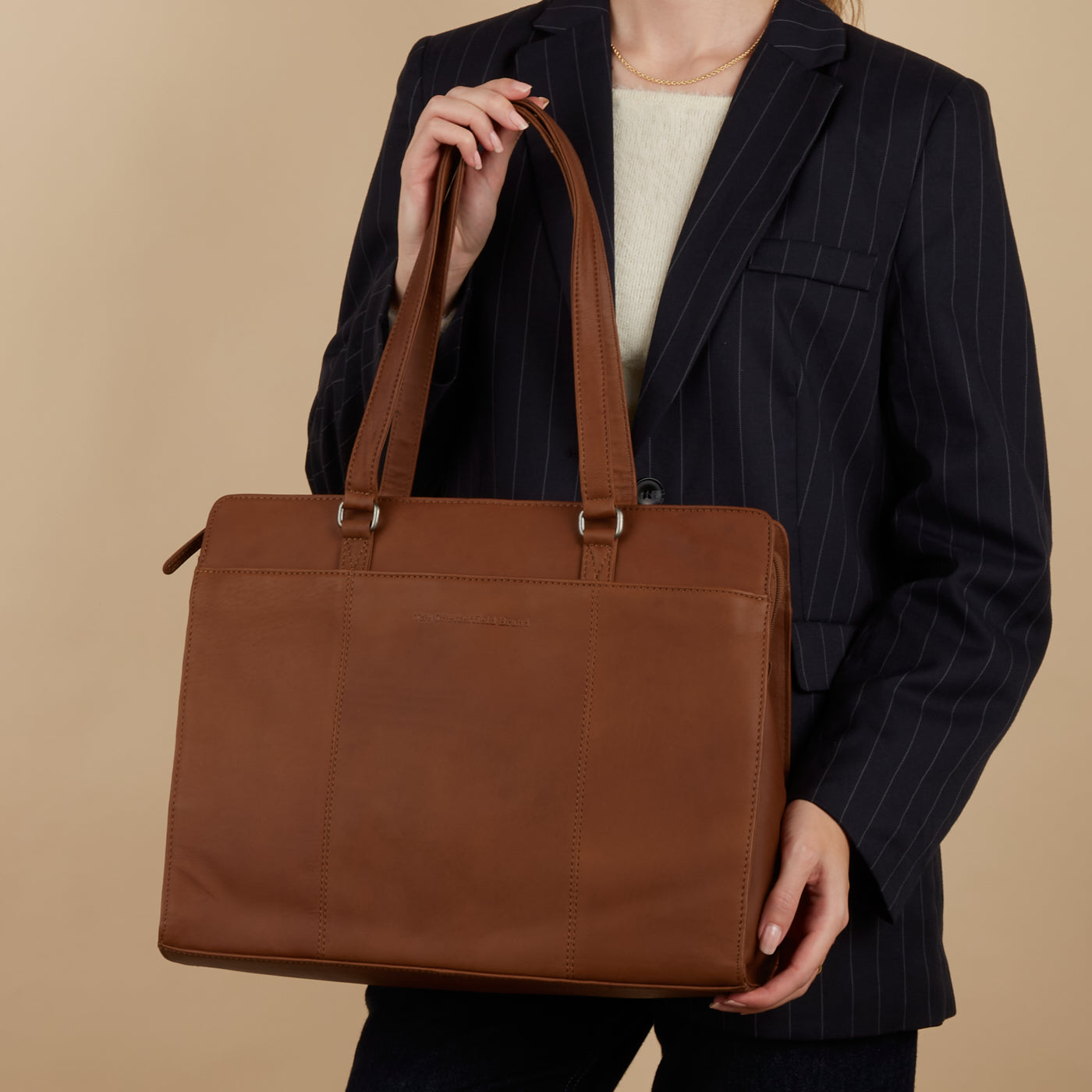 The Chesterfield Brand Fidenza Cognac Laptop Bag C38.020631
