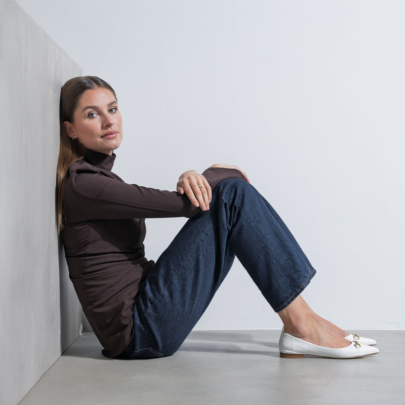 Isabel Bernard Vendôme Elita Witte Leren ballerina's van Kalfsleer IB51002-00-42-zoom-