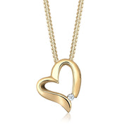 Elli 925 Sterling Silver Necklace with Diamond (0.015 ct) 2004-BF-0008004-001