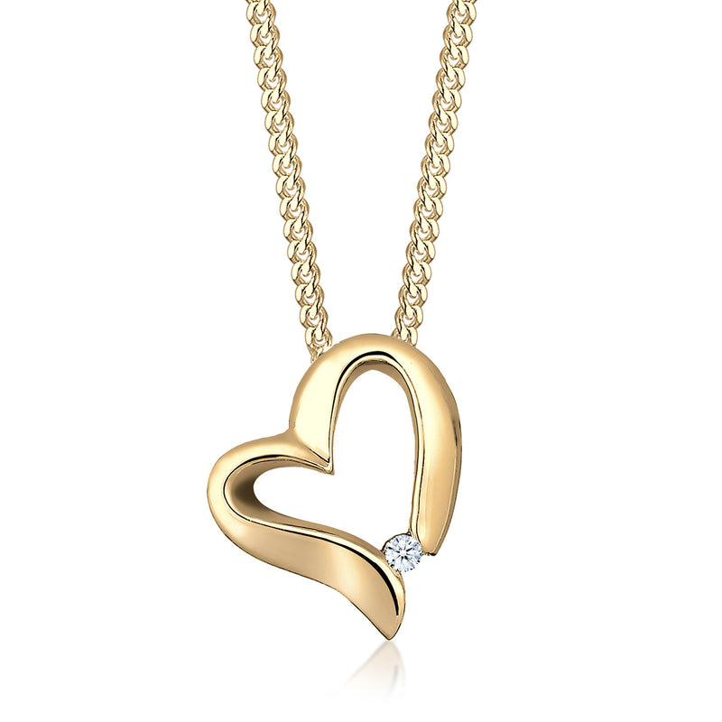 Elli 925 Sterling Silver Necklace with Diamond (0.015 ct) 2004-BF-0008004-001-zoom-